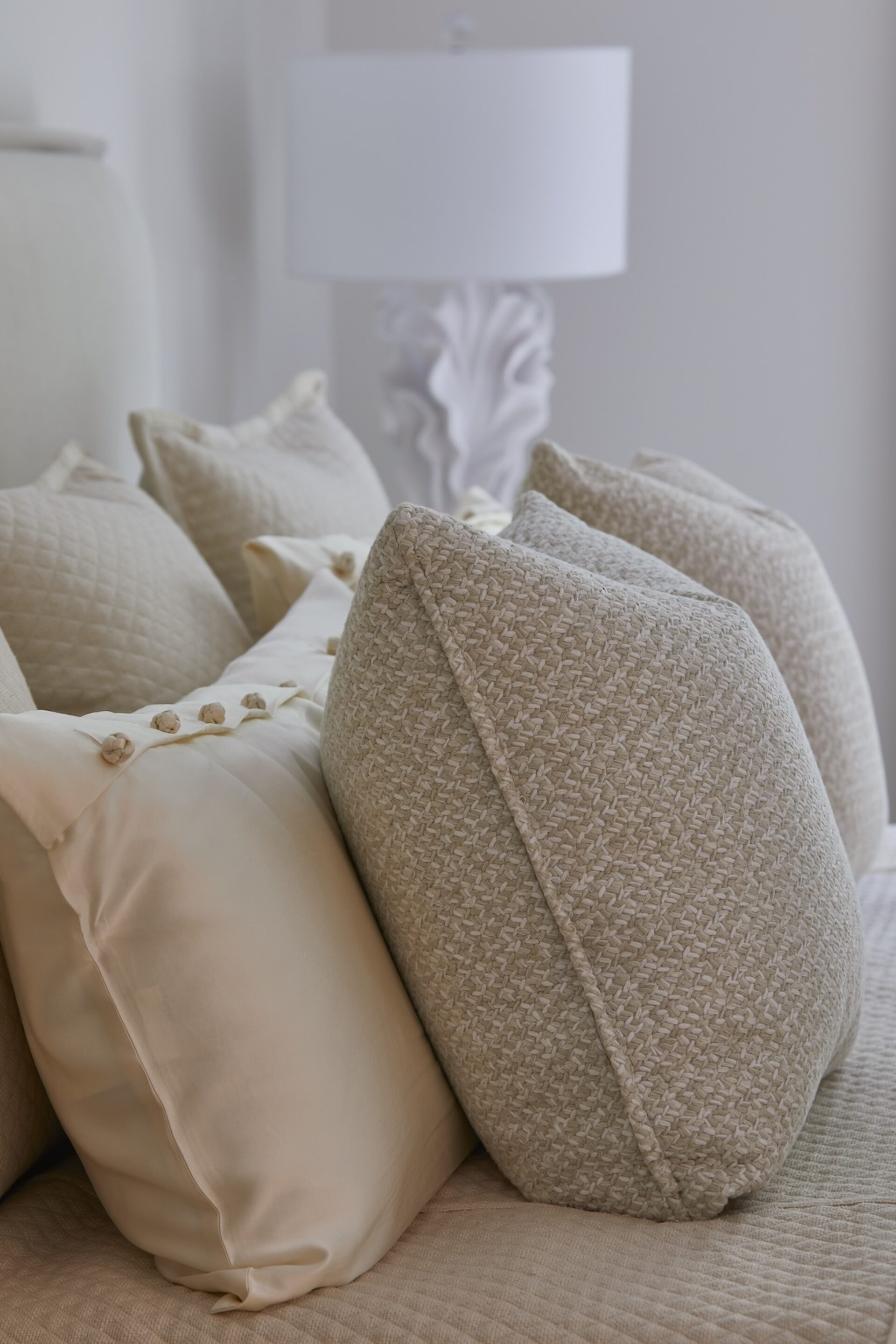 Accent Pillows On Bed In Primary Suite