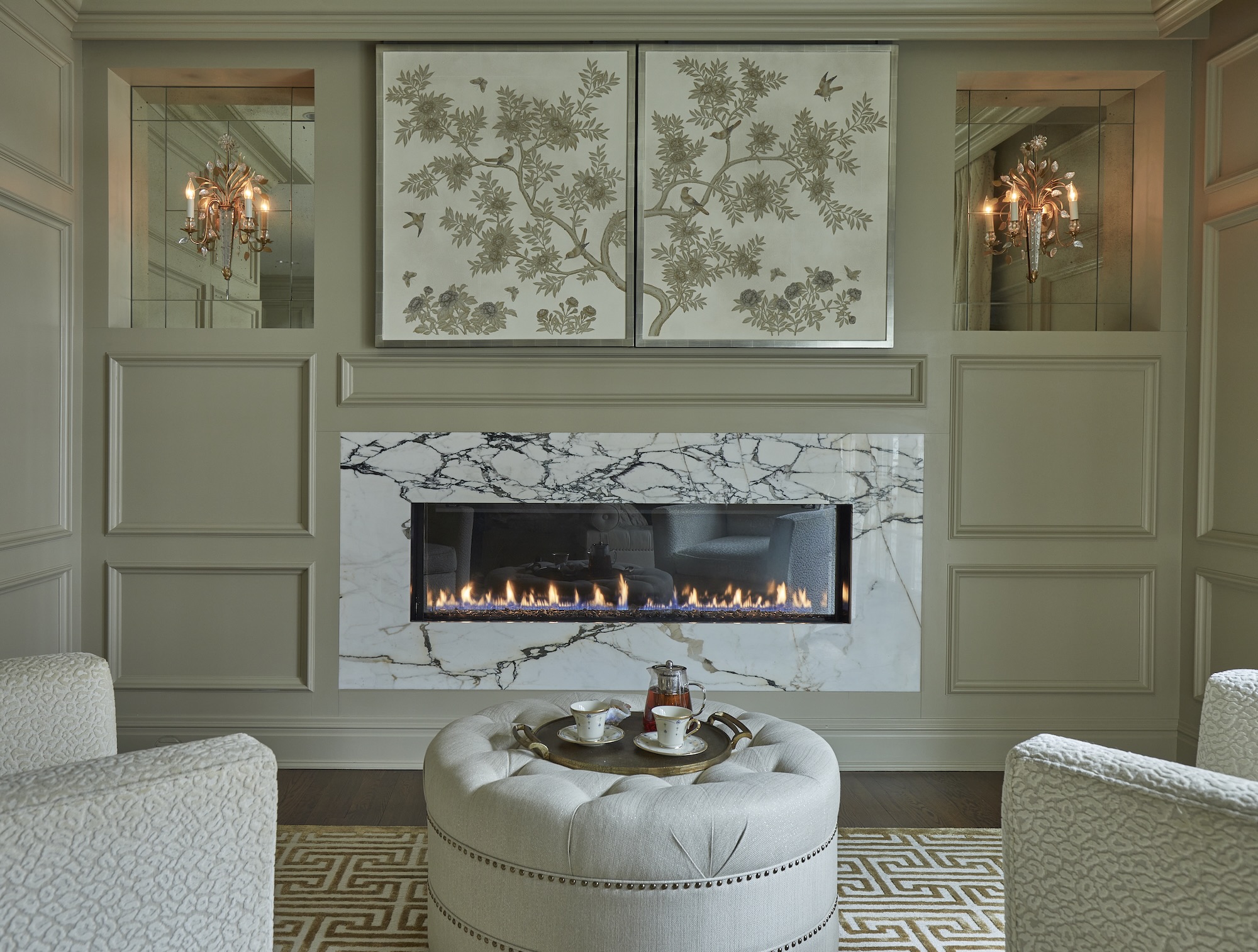 Architexture Group Bedroom Sitting Area Fireplace