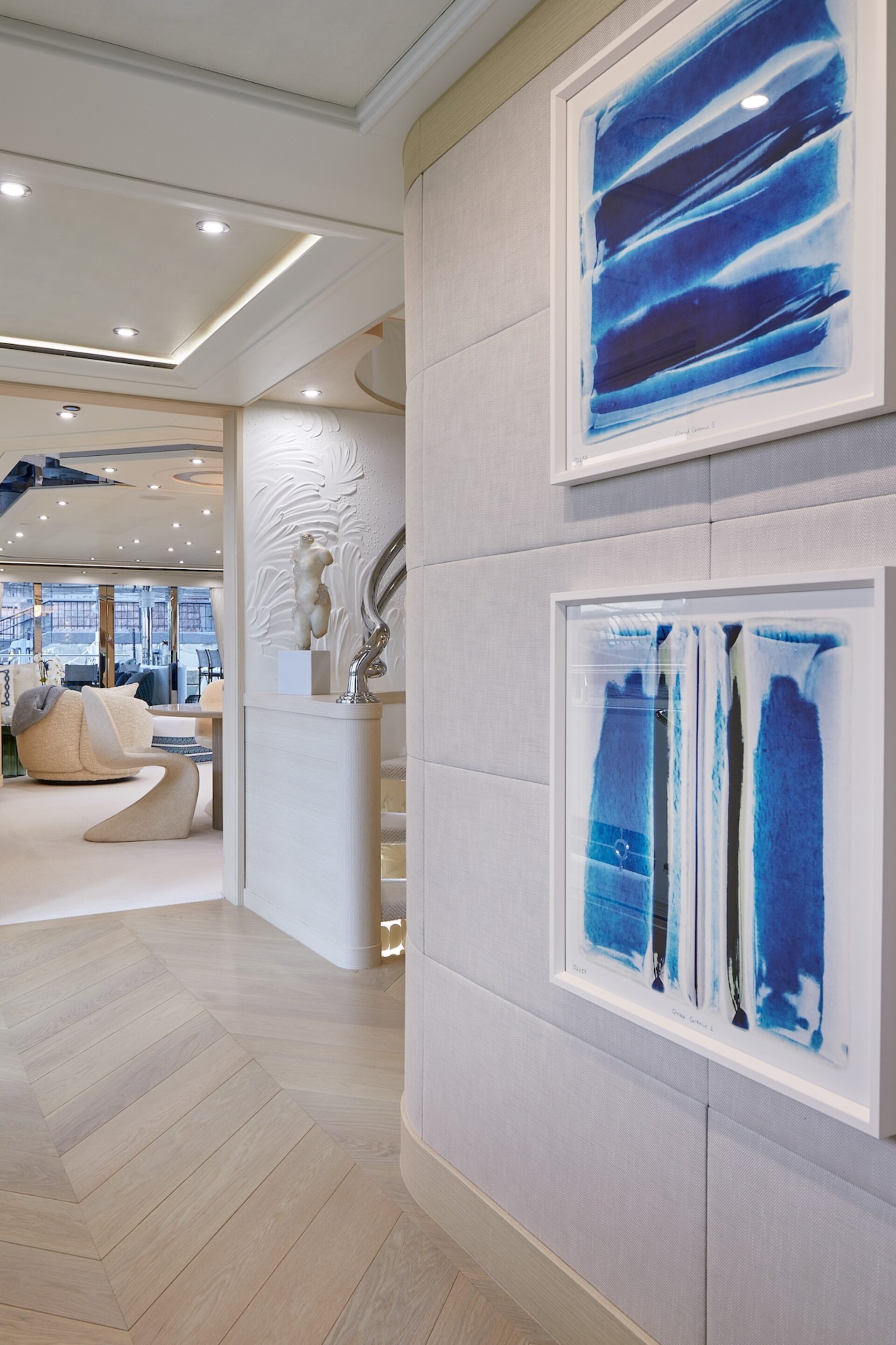 Artwork Hanging On Walls Of Yacht