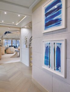 Artwork Hanging On Walls Of Yacht