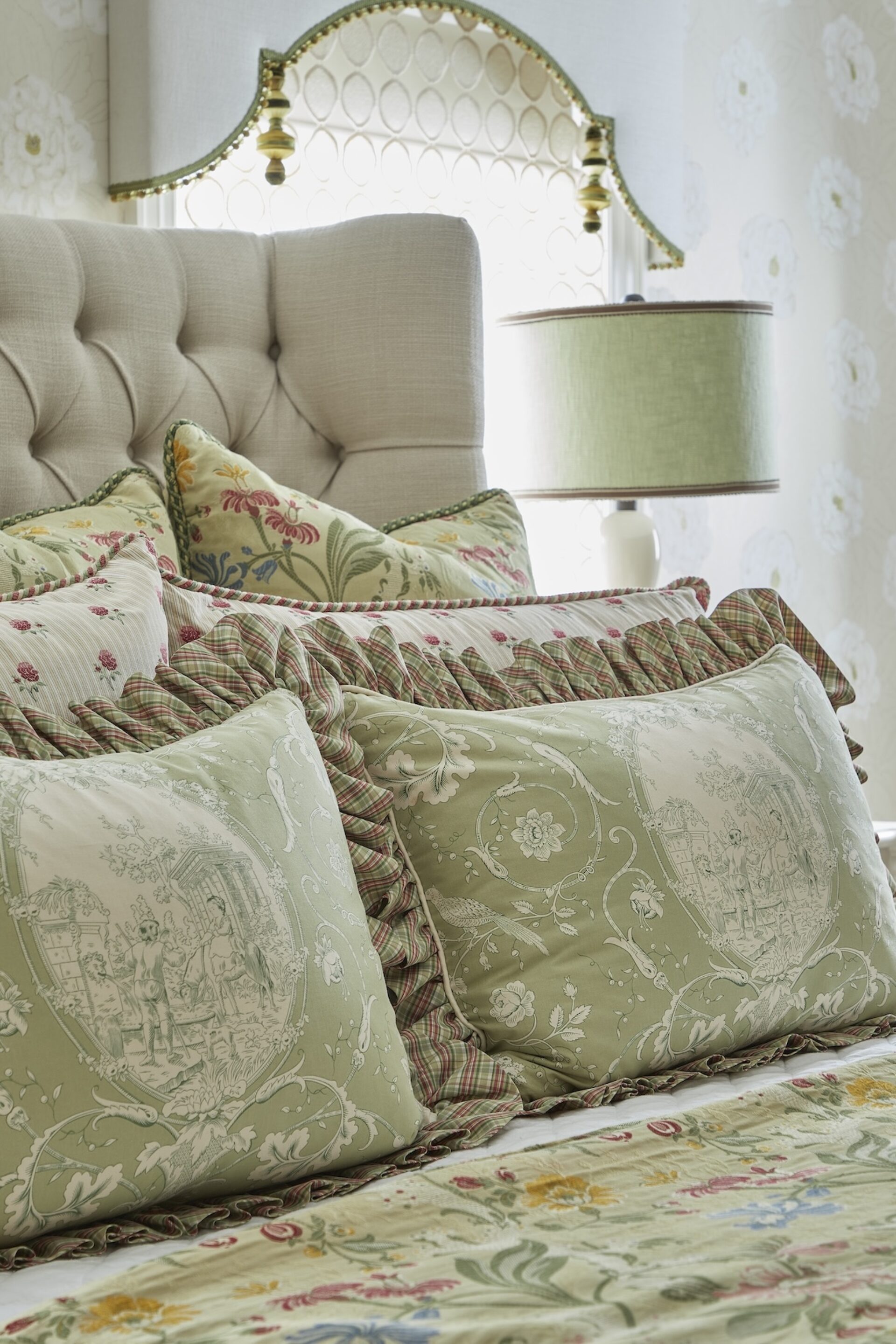 Bedroom Bed Accent Pillows Sage Green