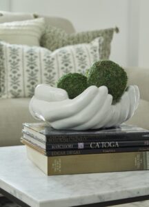 Ceramic White Hands Holding Green Balls