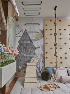 Climbing Wall In Kids Playroom