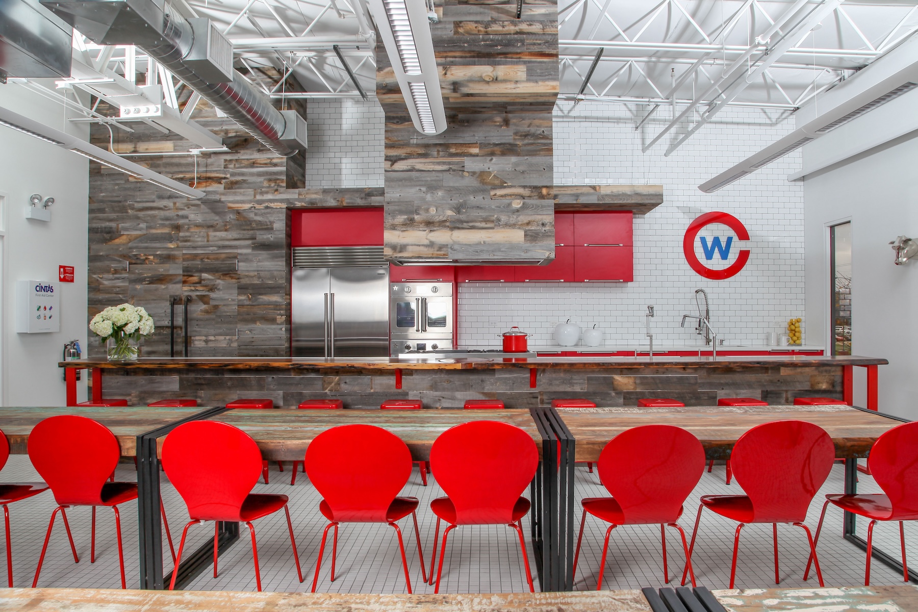 commercial kitchen open ceiling