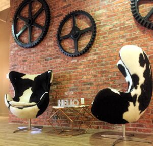 Cow Print Chairs Commercial Interior Design