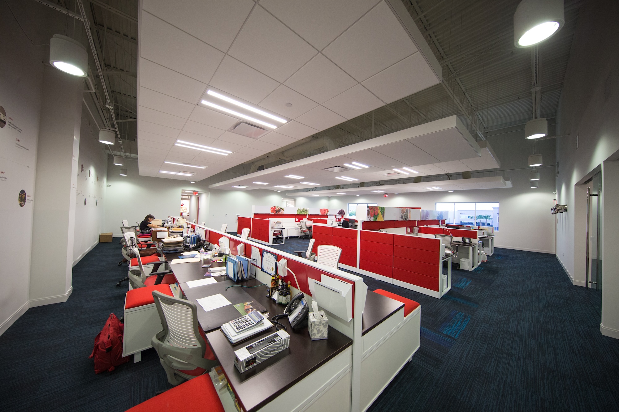 Coworking Space Design Red Black White