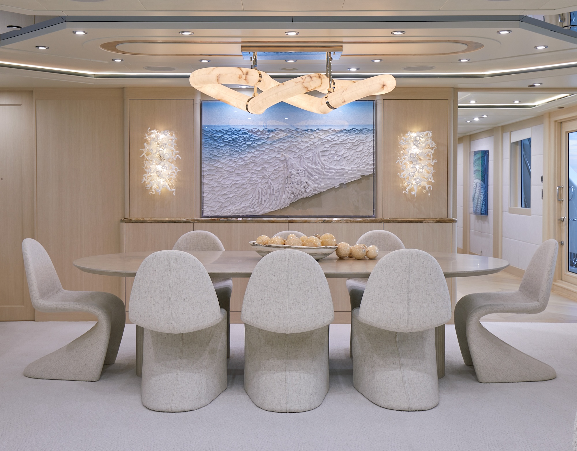 Dining Table And Chairs Formal Yacht Design