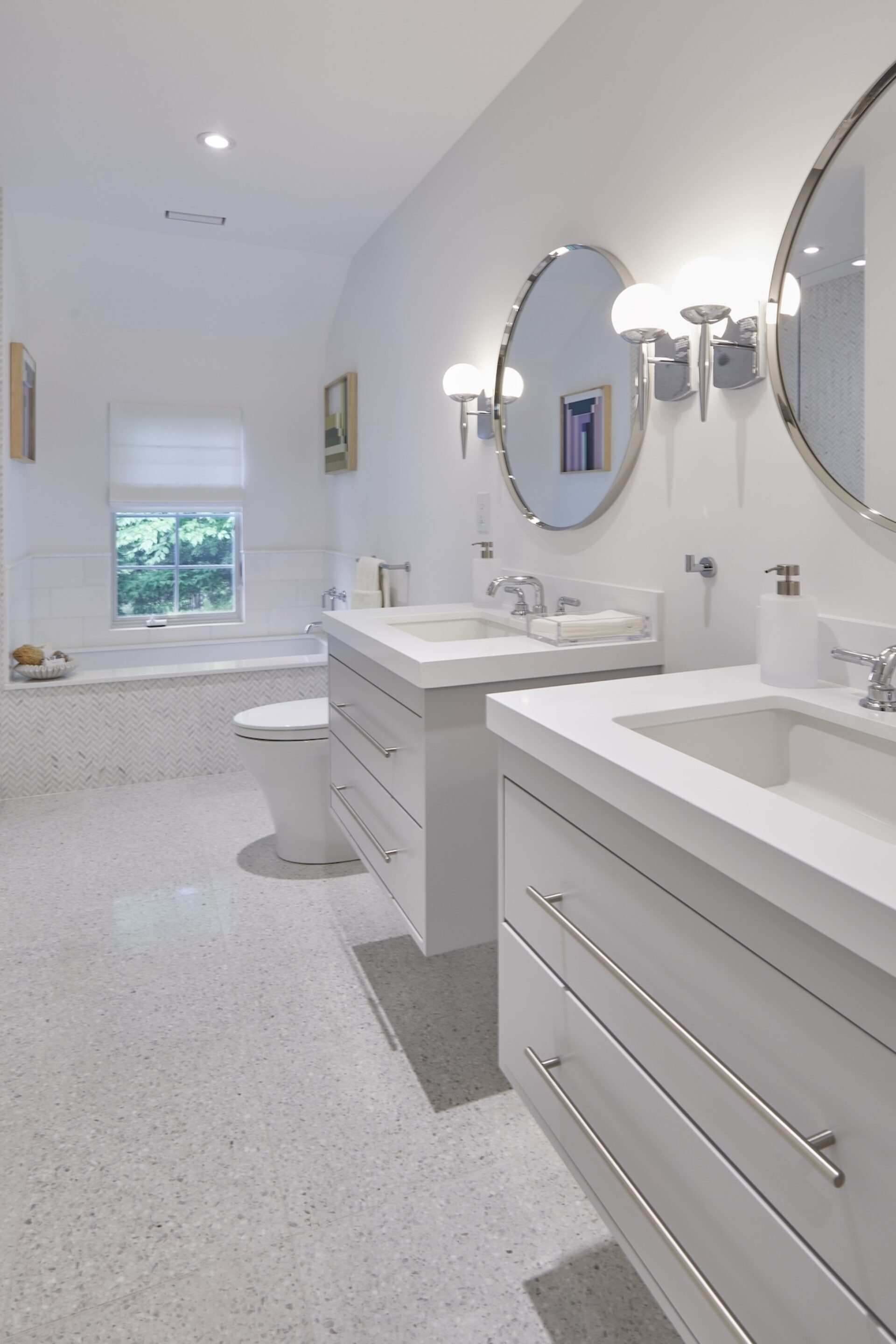Dual Vanity Bathroom First Floor Interior Design