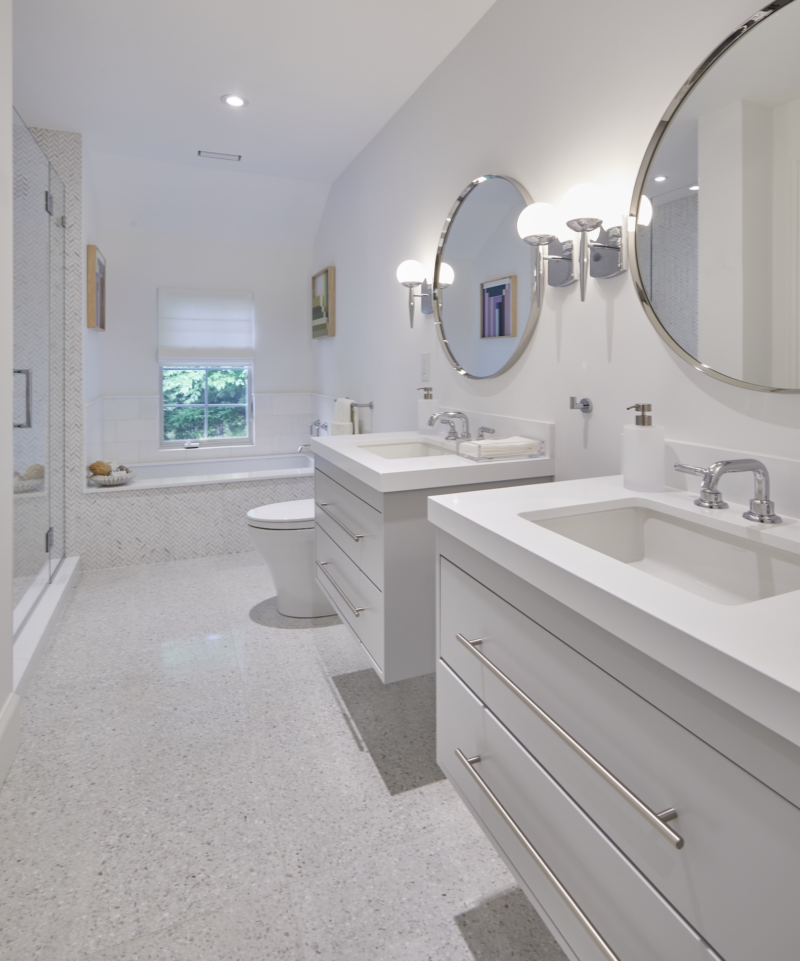 Dual Vanity Bathroom First Floor Interior Design