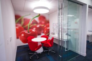 Large Cherry Artwork Print In Office