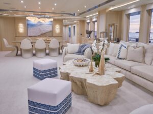 Living Area And Dining Room On Yacht