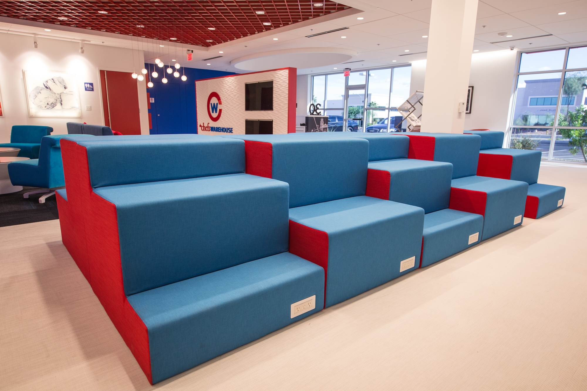 Modern Seating With Charging Commercial Interior Design