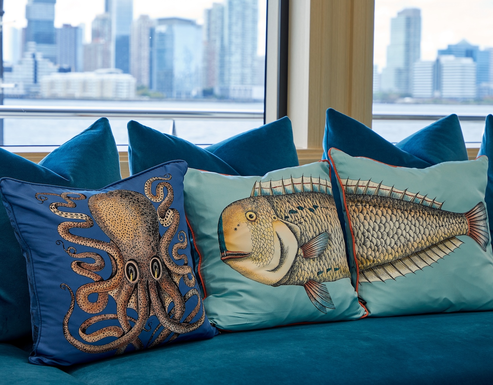 Octopus And Fish Accent Pillows