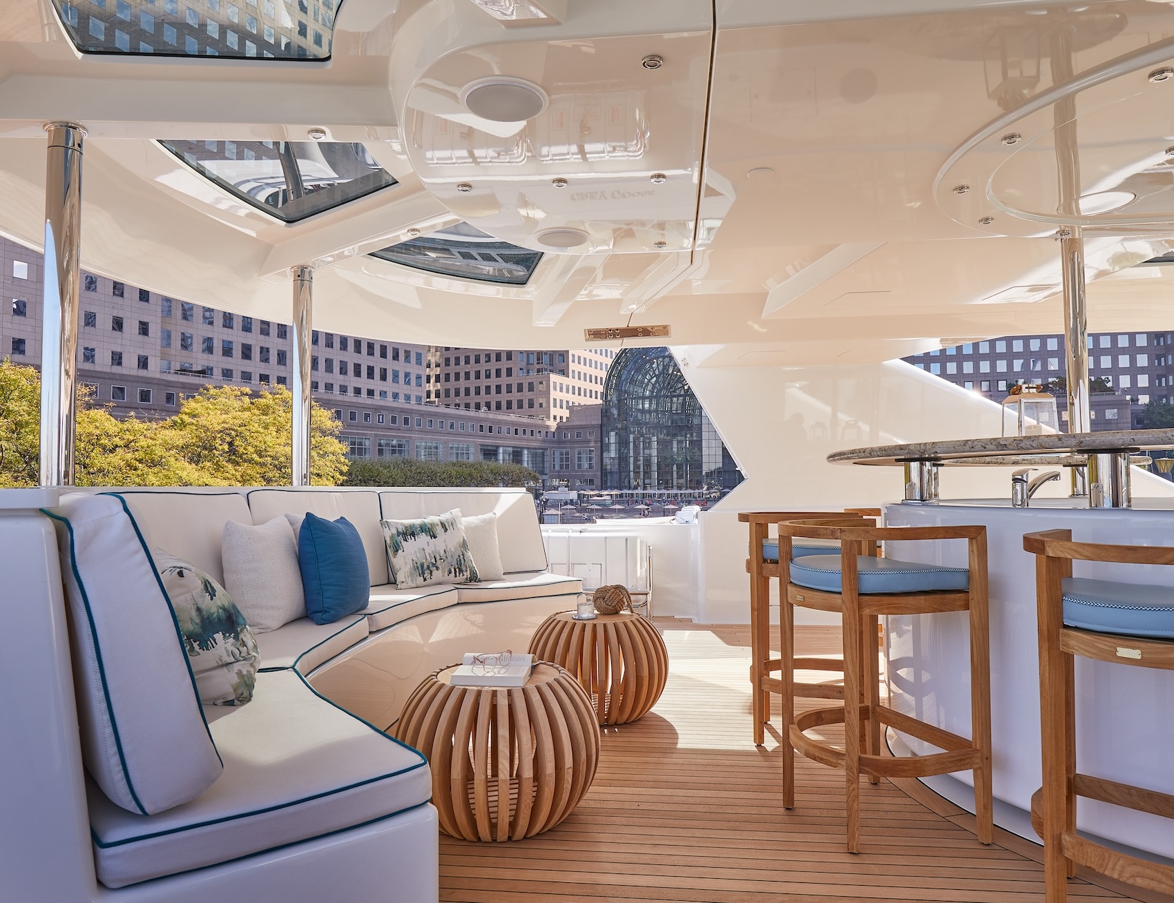 Outdoor Seating Area Deck Design Yacht