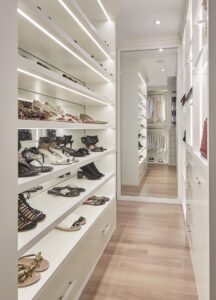 Primary Bedroom Large Walk In Closet With Mirror
