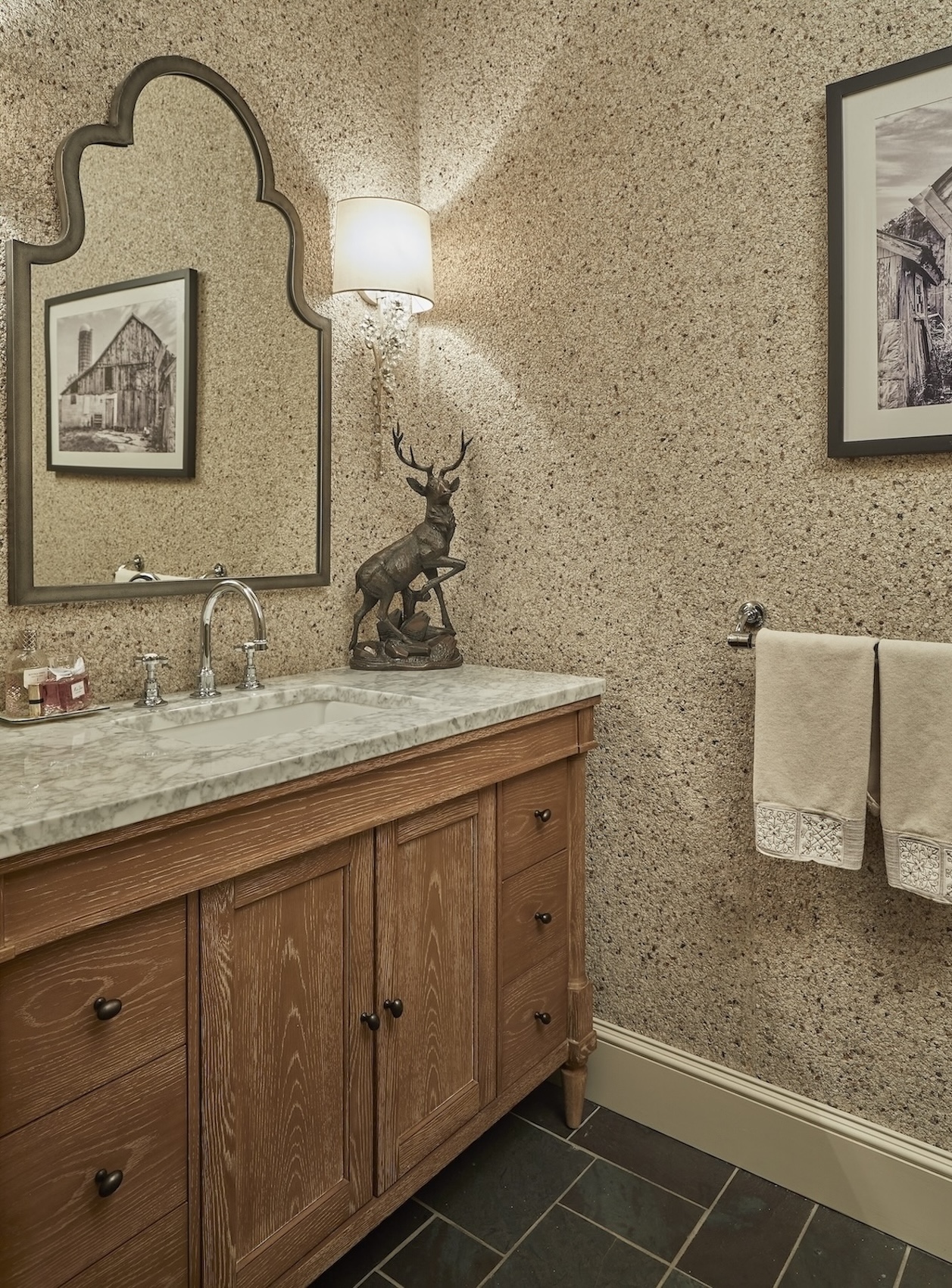 Ridgefield Ct Powder Room Interior Design