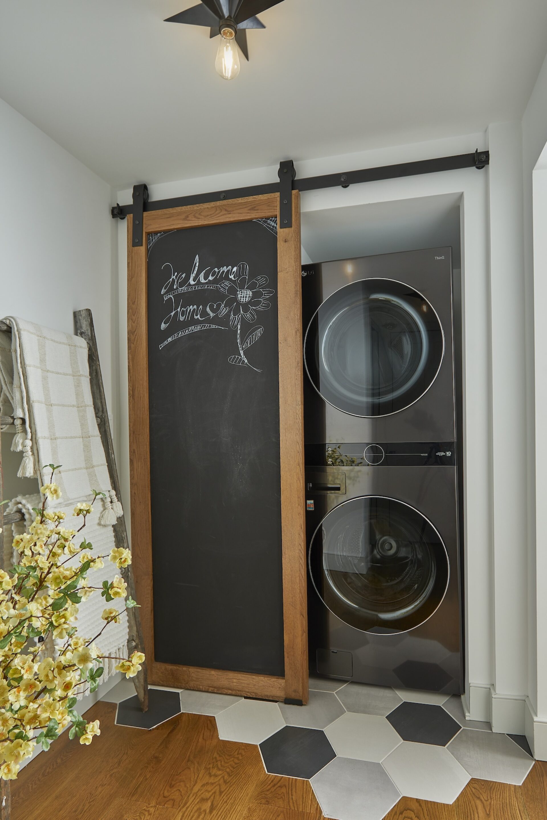 Sliding Barn Door Over Washing Machine And Dryer