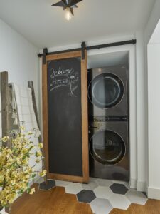 Sliding Barn Door Over Washing Machine And Dryer